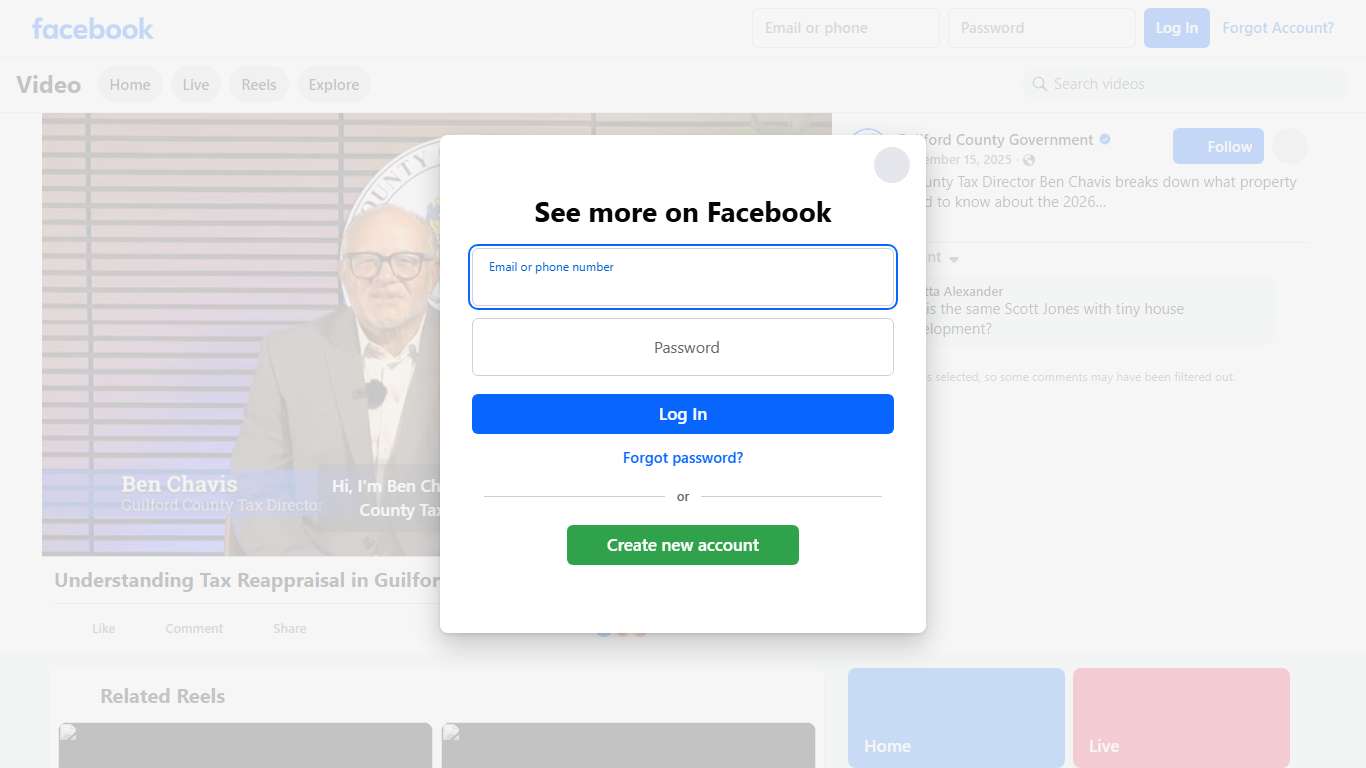 Guilford County Tax Director Ben Chavis breaks down what property owners need to know about the 2026 Tax Reappraisal — what it is, why it matters, and how it affects YOU. Check out this short video for helpful information to guide you through the reappraisal process and where to find more resources. 🔍 Want to learn more or view your property details? Visit our official website at: https://www.guilfordcountync.gov/tax 📌 Stay informed. Guilford County Government Facebook